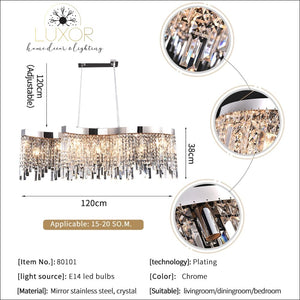 Aly Modern Crystal Chandelier - chandeliers