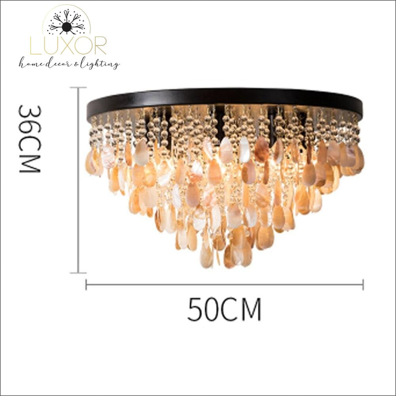 ceiling lights Amber Shell Ceiling Lamp - Luxor Home Decor & Lighting