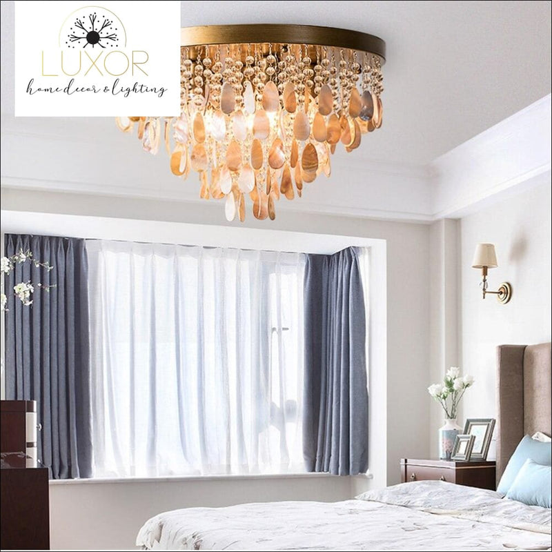 ceiling lights Amber Shell Ceiling Lamp - Luxor Home Decor & Lighting