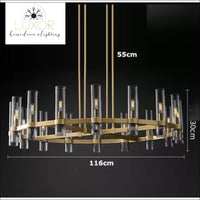 American Loft Retro Candelabra Chandelier - 16 Light Round - D116cm / Gold - chandeliers