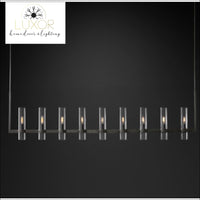 American Loft Retro Candelabra Chandelier - 9 Lights Linear - D179cm / Black - chandeliers