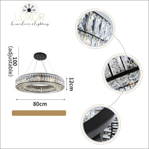 pendant lighting Analise Black Crystal Pendant - Luxor Home Decor & Lighting