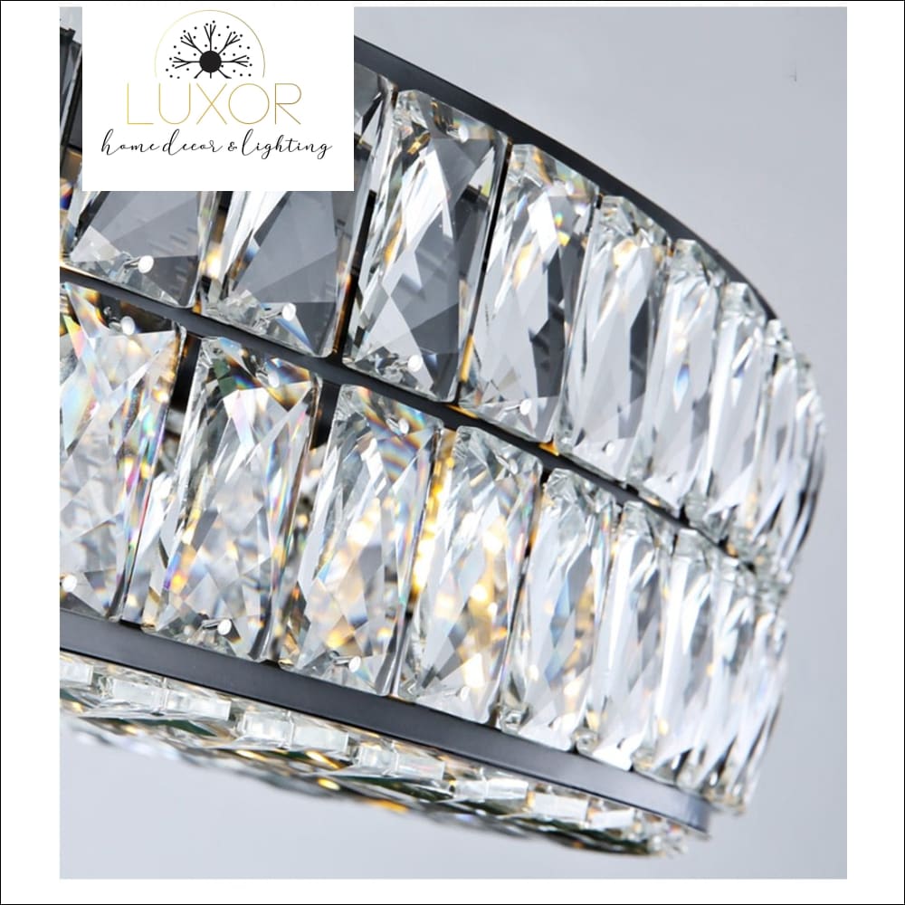 pendant lighting Analise Black Crystal Pendant - Luxor Home Decor & Lighting