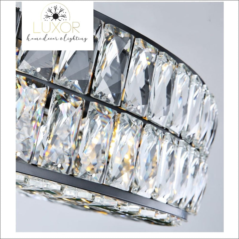 pendant lighting Analise Black Crystal Pendant - Luxor Home Decor & Lighting
