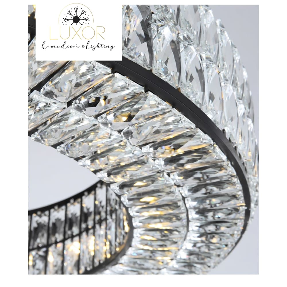 pendant lighting Analise Black Crystal Pendant - Luxor Home Decor & Lighting