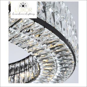 pendant lighting Analise Black Crystal Pendant - Luxor Home Decor & Lighting