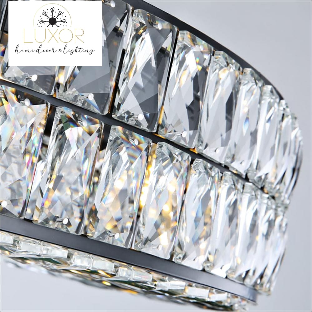 pendant lighting Analise Black Crystal Pendant - Luxor Home Decor & Lighting