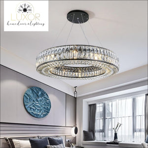 pendant lighting Analise Black Crystal Pendant - Luxor Home Decor & Lighting