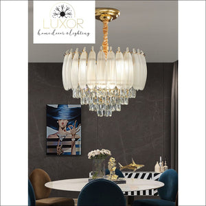 Angel Feather Crystal Chandelier - chandeliers