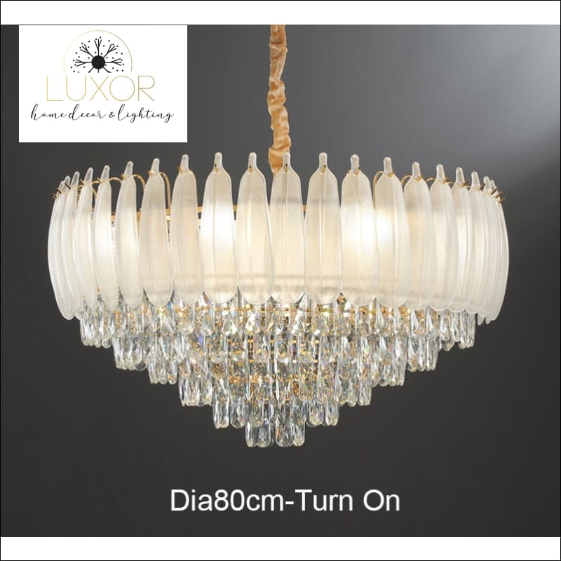 Angel Feather Crystal Chandelier - chandeliers