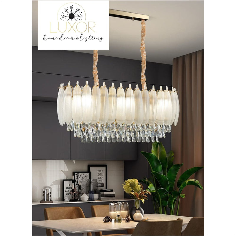 Angel Feather Crystal Chandelier - chandeliers