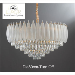 Angel Feather Crystal Chandelier - chandeliers