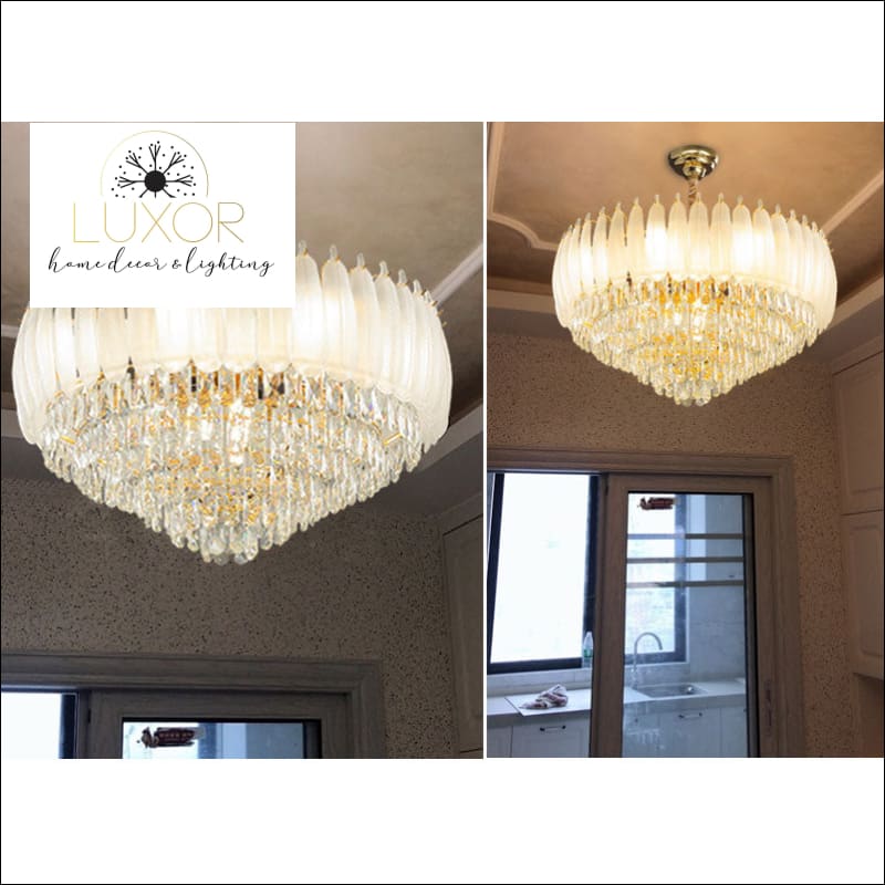 Angel Feather Crystal Chandelier - chandeliers