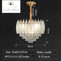 Angel Feather Crystal Chandelier - Dia50cm / Dimmable warm light - chandeliers