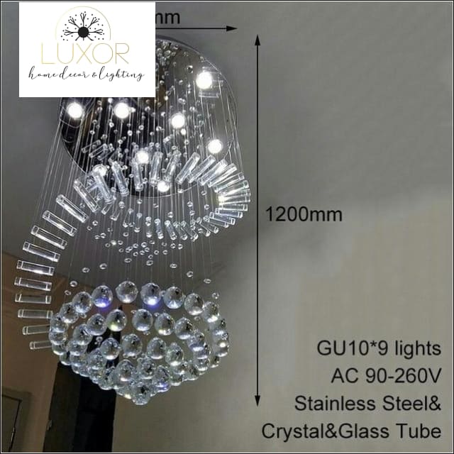 lighting Angelini Modern Crystal Chandelier - Luxor Home Decor & Lighting