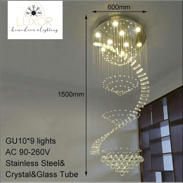 lighting Angelini Modern Crystal Chandelier - Luxor Home Decor & Lighting