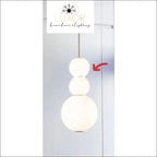 Ani Nordic Pendant Light - 3 Pearls - 2 Small Pearls on the Top and 1 Big Pearl on the Bottom / Warm White | 3000k - pendant lighting