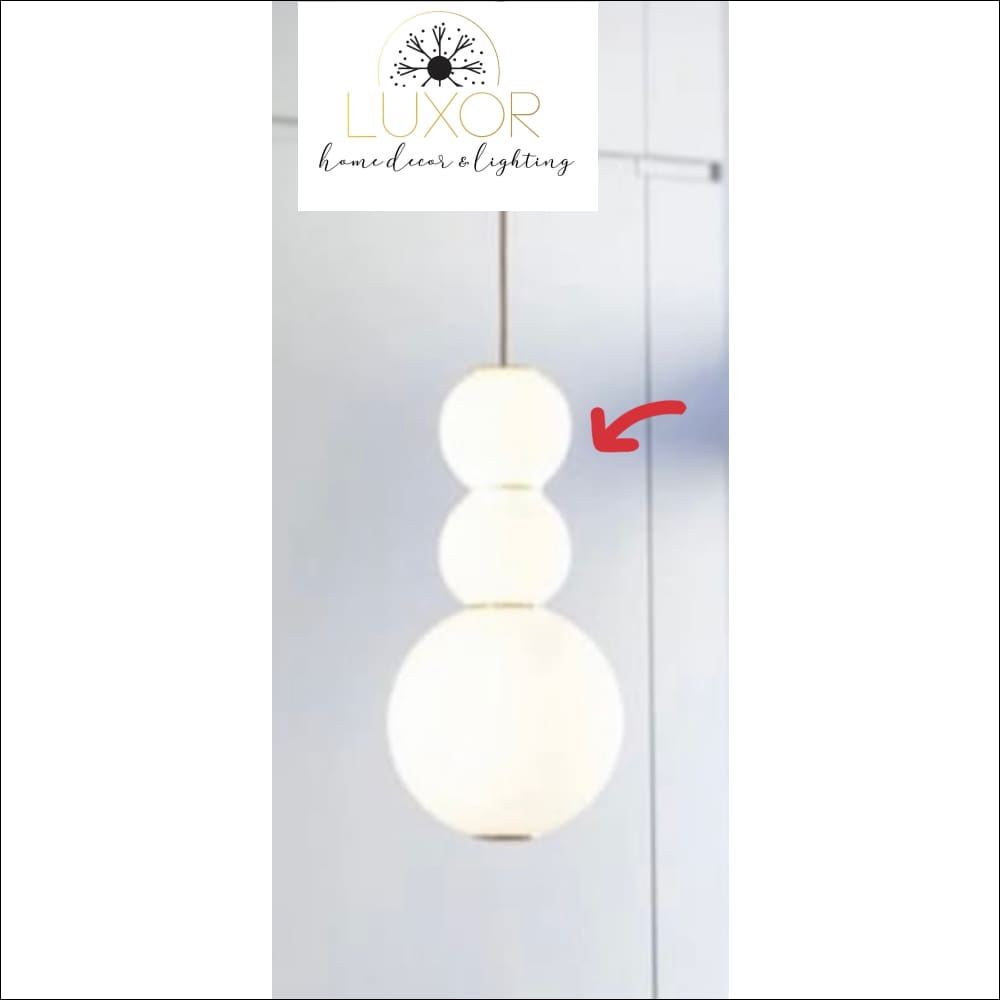 Ani Nordic Pendant Light - 3 Pearls - 2 Small Pearls on the Top and 1 Big Pearl on the Bottom / Warm White | 3000k - pendant lighting