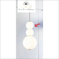 Ani Nordic Pendant Light - 3 Pearls - 2 Small Pearls on the Top and 1 Big Pearl on the Bottom / Warm White | 3000k - pendant lighting
