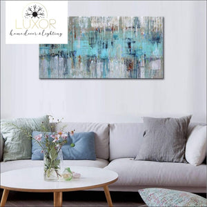 wall decor Aqua Wave Abstract Canvas - Luxor Home Decor & Lighting