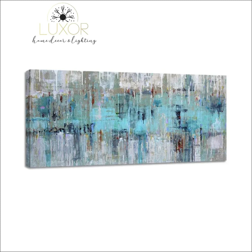 wall decor Aqua Wave Abstract Canvas - Luxor Home Decor & Lighting