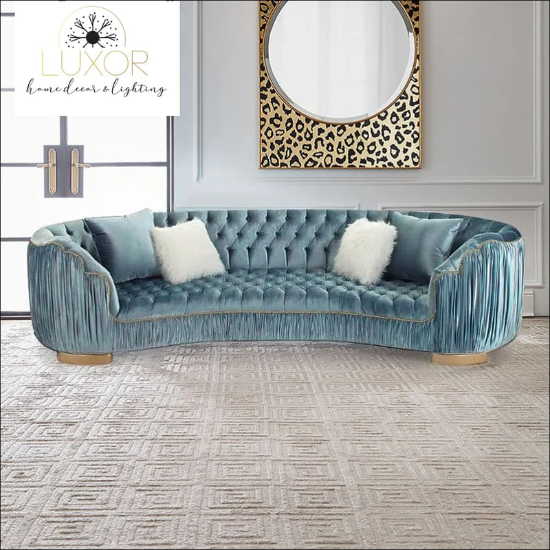 Aqualis Velvet Luxury Modern Sofa