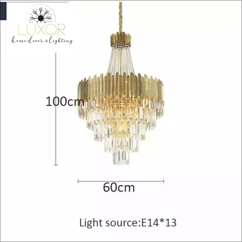 Arca Grande Crystal Chandelier - 13 Lights - D60 H100cm - chandeliers