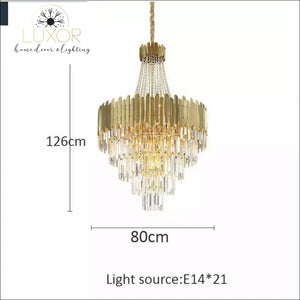Arca Grande Crystal Chandelier - 21 Lights - D80 H126cm - chandeliers