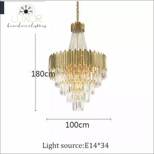 Arca Grande Crystal Chandelier - 34 Lights - D100 H180cm - chandeliers