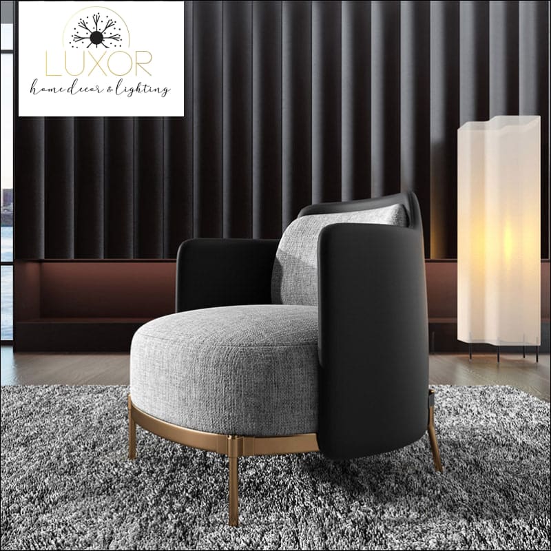 Arlene Modern Houndstooth Accent Chair - Gray/Black