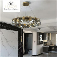 chandeliers Arlese Gold Circular Chandelier - Luxor Home Decor & Lighting