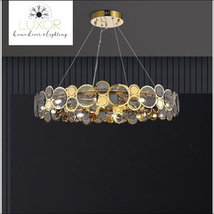 chandeliers Arlese Gold Circular Chandelier - Luxor Home Decor & Lighting