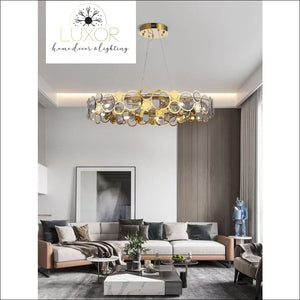 chandeliers Arlese Gold Circular Chandelier - Luxor Home Decor & Lighting