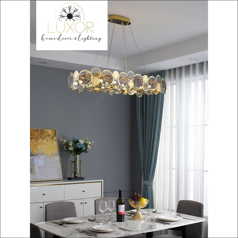 chandeliers Arlese Gold Circular Chandelier - Luxor Home Decor & Lighting