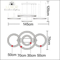 pendant lighting Astory Circular Diamond Pendant - Luxor Home Decor & Lighting