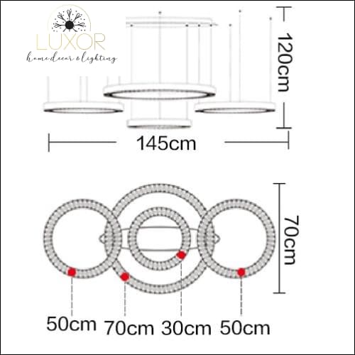 pendant lighting Astory Circular Diamond Pendant - Luxor Home Decor & Lighting