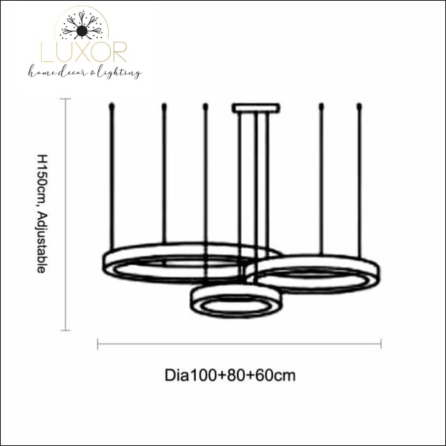 Astrid Gold Chandelier - Dia100x80x60cm--B / Warm Light 3000K - chandeliers
