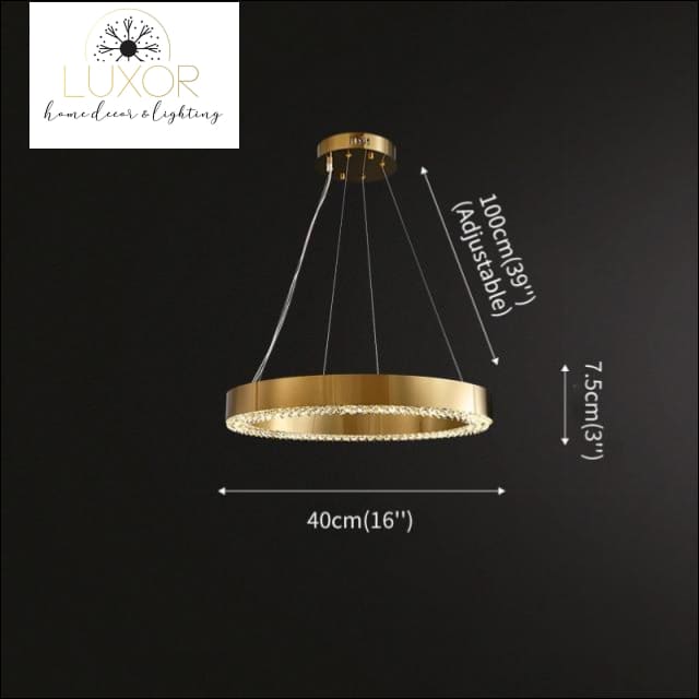 Astrid Gold Chandelier - Dia40 H7.5cm / Warm Light 3000K - chandeliers