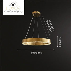 Astrid Gold Chandelier - Dia60 H7.5cm / Warm Light 3000K - chandeliers