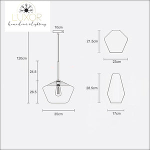 pendant lighting Atlas Modern Glass Pendant Light - Luxor Home Decor & Lighting