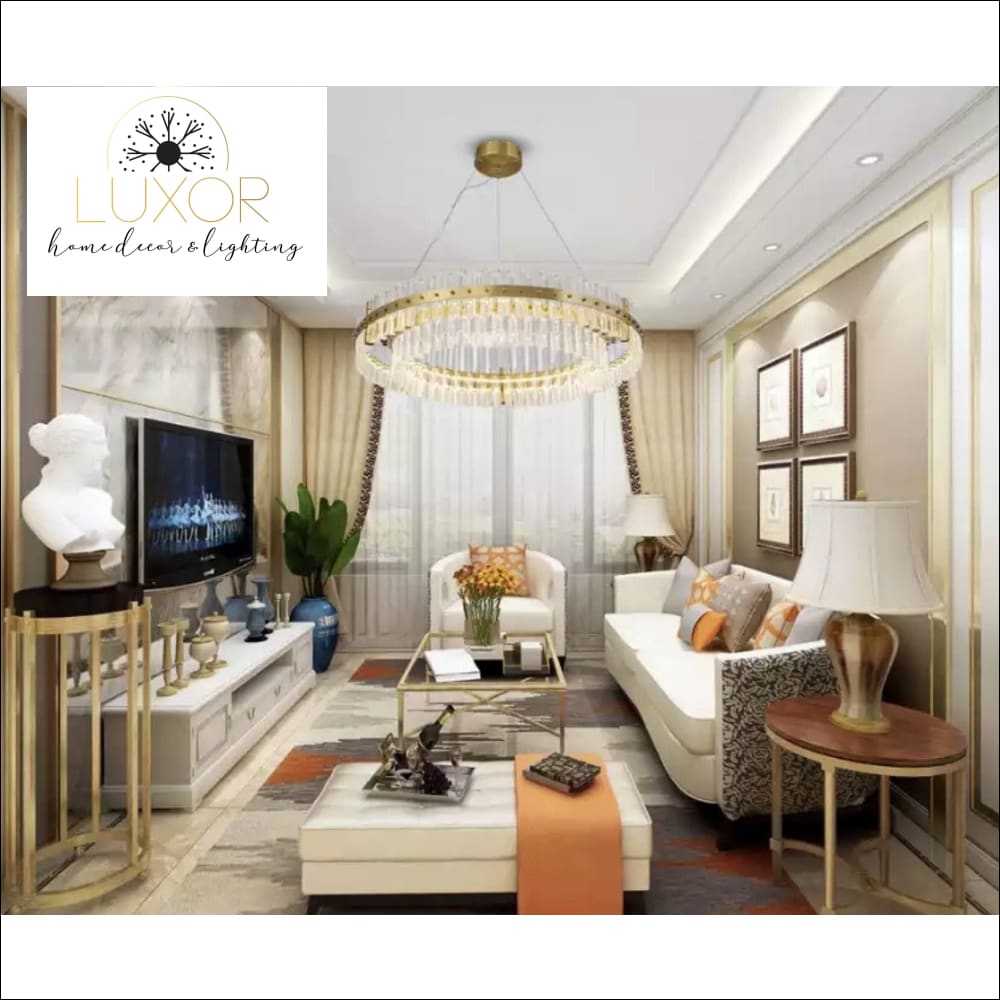 Chandeliers Aurora Gold Crystal Chandelier - Luxor Home Decor & Lighting