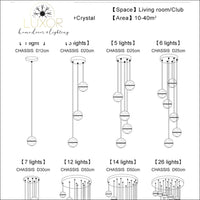 pendant lighting Avarni Crystal Canopy Pendants - Luxor Home Decor & Lighting