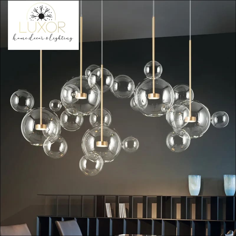 Avenger Modern Bubble Glass Chandelier - chandelier