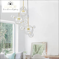 Avenger Modern Bubble Glass Chandelier - chandelier