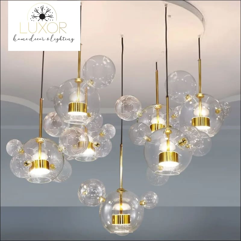 Avenger Modern Bubble Glass Chandelier - chandelier