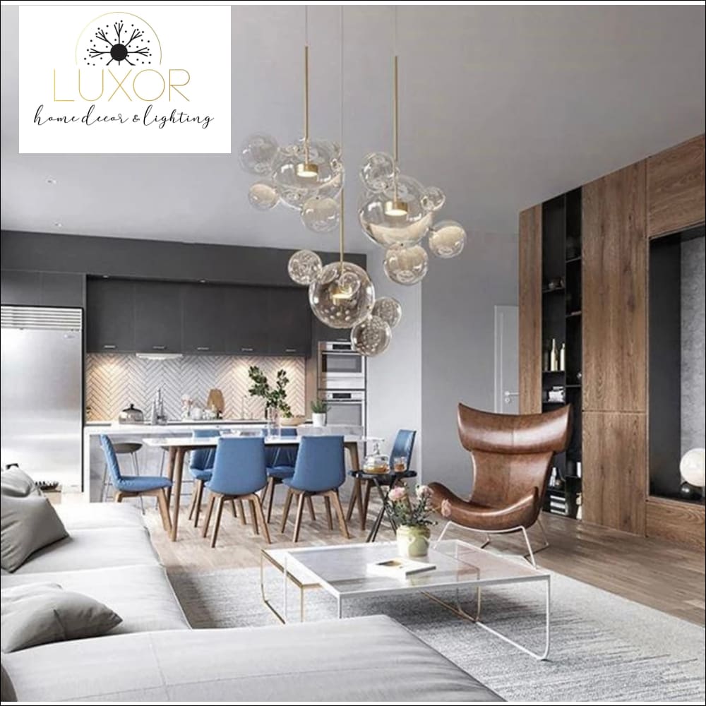 Avenger Modern Bubble Glass Chandelier - chandelier