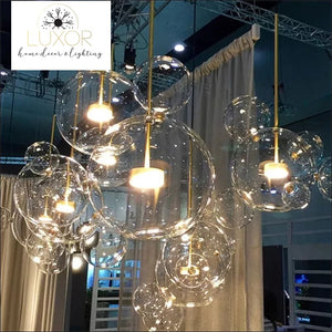 Avenger Modern Bubble Glass Chandelier - chandelier