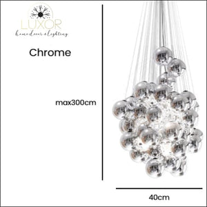 Ballon Drop Chandelier - 48 head chrome / Warm White / US - chandelier
