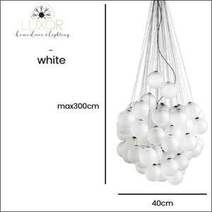 Ballon Drop Chandelier - 48 head white / Warm White / US - chandelier