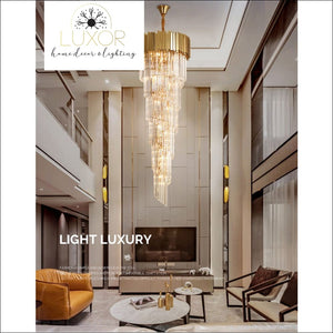 chandeliers Barbizon Gold Crystal Chandelier - Luxor Home Decor & Lighting